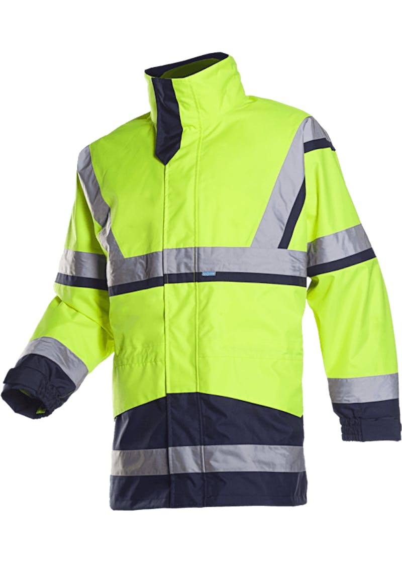 Sioen - "Powell" Signalisatieparka 4 in 1 Fluogeel/Marine
