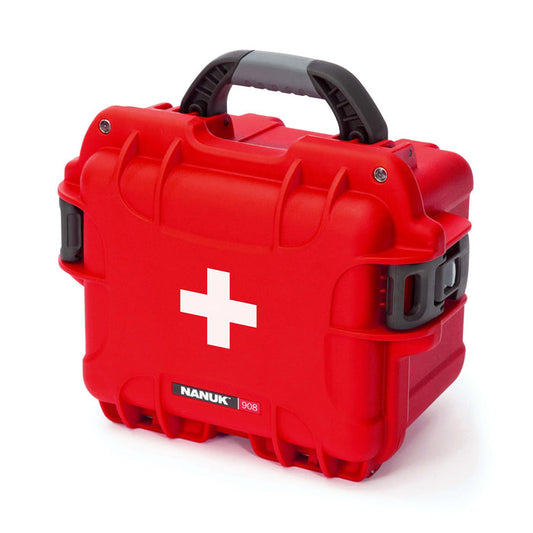 NANUK 908 - EHBO waterdichte case - Rood (leeg)