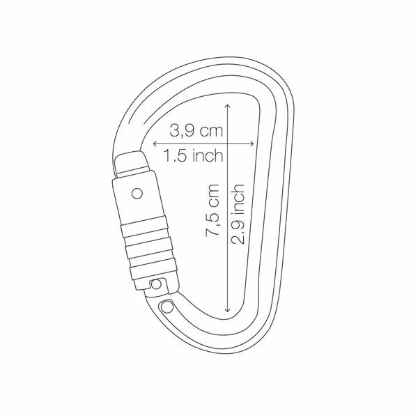 Petzl - Karabijnhaak "SM'D" Triact-Lock zwart